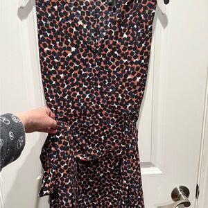 Nic & Zoe Geometric Print Sleeveless Wrapped Dress